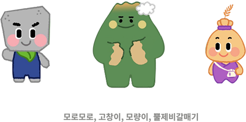 모로모로, 고창이, 모량이, 뿔제비갈매기